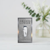 Classic | Haarklemmen en schaar | QR-code Visitekaartje (Staand voorkant)