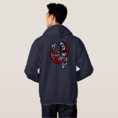 Classic Haida Orca Totem Tattoo Killer Whale Art H Hoodie (Achterkant volledig)