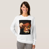 Classic Halloween Jack-O-Lantern Creepy House T-shirt (Voorkant volledig)