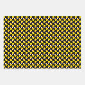 Classic Halloween Patterns - Zwart en Sinaasappel Inpakpapier Vel (Voorkant 3)