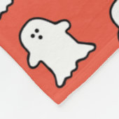 Classic Halloween Sinaasappel en witte spook Fleece Deken (Hoek)