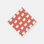 Classic Halloween Sinaasappel en witte spook Servet (Hoek)