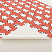 Classic Halloween Sinaasappel en witte spook Sherpa Deken (3/4)