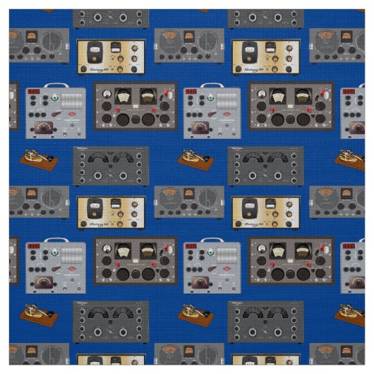 Classic Ham Radio Grid Stof (Swatch)