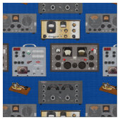 Classic Ham Radio Grid Stof (Close Up)
