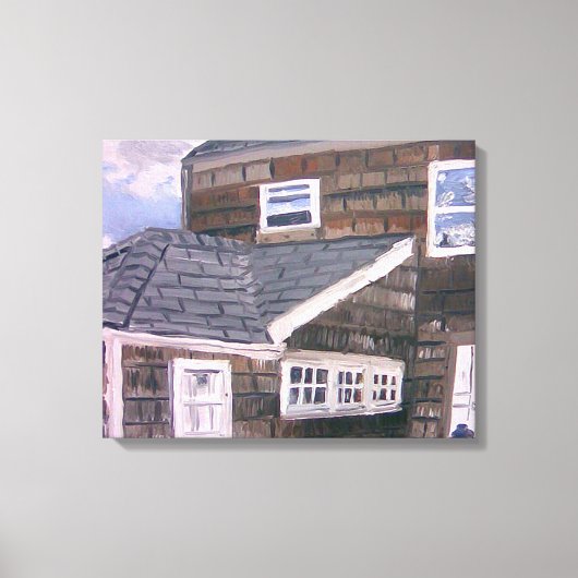 Classic Hamptons House-by Aaron Monet Canvas Afdruk (Voorkant)