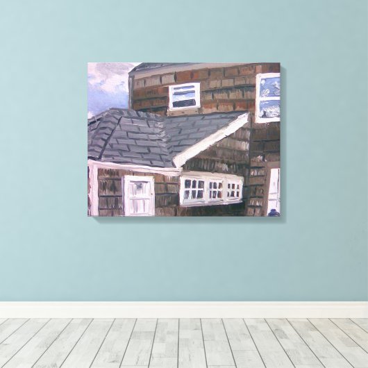 Classic Hamptons House-by Aaron Monet Canvas Afdruk (Insitu (Houten vloer))