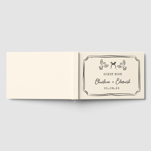 Classic Hand Drawn Scribble  Wedding  Gastenboek (Volledig)