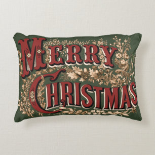 Classic Hand Lettered Merry Christmas Sierkussen Decoratief Kussen