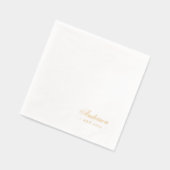 Classic Hand Script Familienaam Trouwen Folie Servetten (Links)