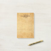 Classic Handgeschreven Monogram Sjabloon Elegant Post-it® Notes (Op bureau)