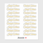 Classic Handwriting 18 Guest Names - Gold Sticker (Vel)