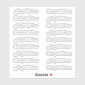 Classic Handwriting 18 Guest Names - Silver Sticker (Vel)