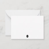 Classic Handwritten Name Monogram Flat Note Cards Notitiekaartje (Achterkant)
