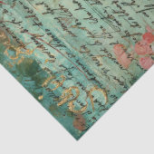 Classic Handwritten Poinsettia Christmas Holiday Tissuepapier (Detail)