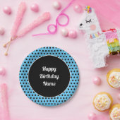 Classic Happy Birthday Retro Polka Dot Paper Bord (Feest)