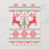 Classic Happy Holidays White Knit Ugly Sweater Feestdagenkaart (Voorkant)
