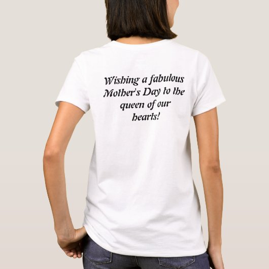 Classic Happy Moederdag T-shirt (Achterkant)