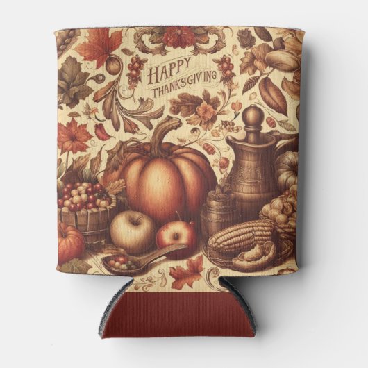 /Classic Happy Thanksgiving Blikjeskoeler (Voorkant)