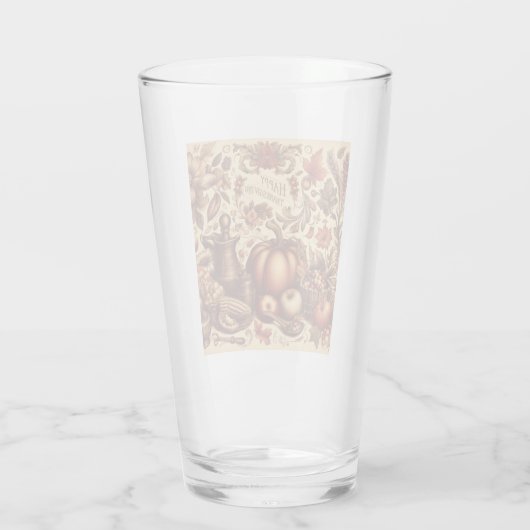 /Classic Happy Thanksgiving Glas (Achterkant)