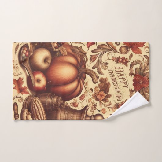 /Classic Happy Thanksgiving Handdoek (Handdoek)