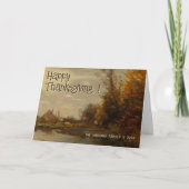 Classic  Happy Thanksgiving Herfst Cottage Kaart (Voorkant)