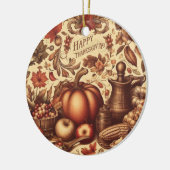 /Classic Happy Thanksgiving Keramisch Ornament (Links)