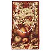 /Classic Happy Thanksgiving Klein Cadeauzakje (Voorkant)
