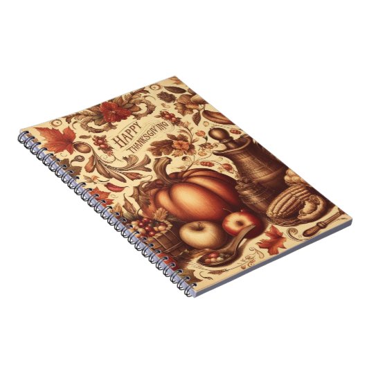 /Classic Happy Thanksgiving Notitieboek (Rechterzijde)