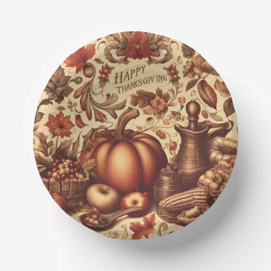 /Classic Happy Thanksgiving Papieren Kommen (Voorkant)