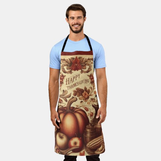 /Classic Happy Thanksgiving Schort (Gedragen)