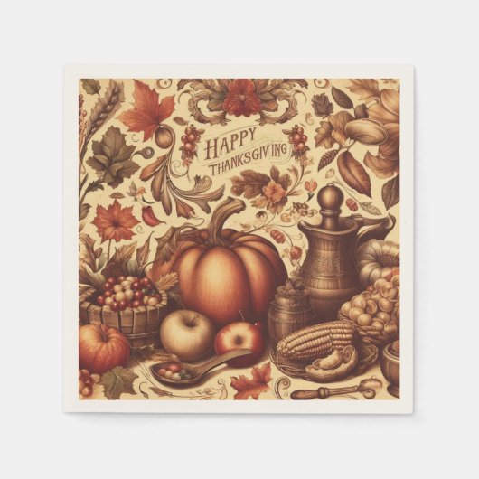 /Classic Happy Thanksgiving Servet (Voorkant)