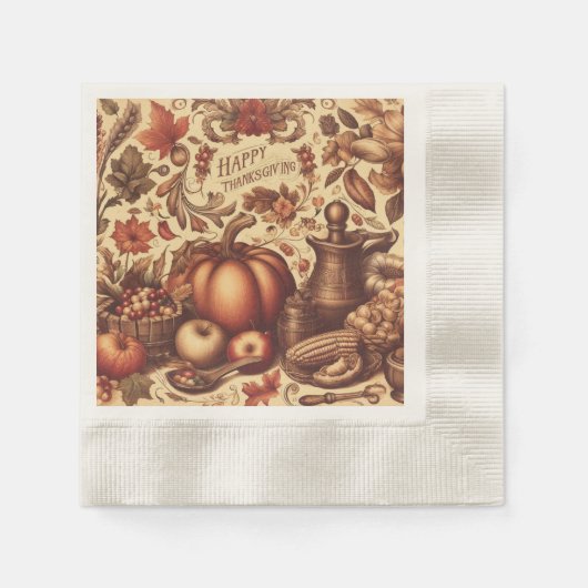 /Classic Happy Thanksgiving Servet (Voorkant)