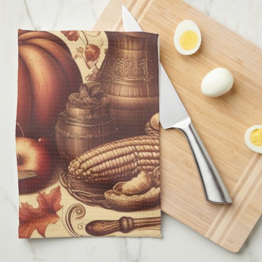 /Classic Happy Thanksgiving Theedoek (Quarter Fold)