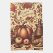 /Classic Happy Thanksgiving Theedoek (Verticaal)