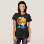 Classic Hawaiian Palm Beach Hawaii Cool 70's 80's T-shirt (Voorkant volledig)