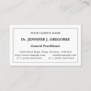 Classic Health Care Professional Visitekaartje