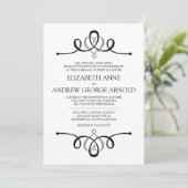 Classic Heart Gray Traditional Wedding Invitation Kaart (Staand voorkant)