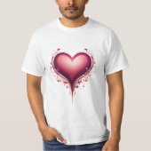 Classic Heart Logo Wit T-shirt (Voorkant)
