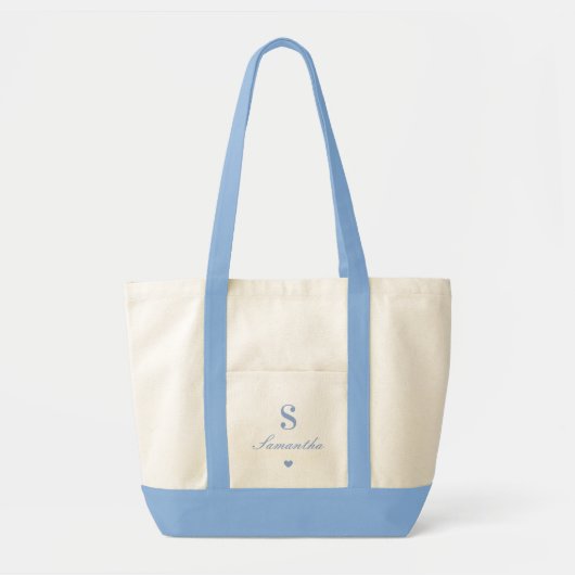 Classic Heart Monogram Bride Tote Bag (Voorkant)