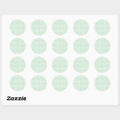 Classic Hearts Summer Green - White Ronde Sticker (Vel)