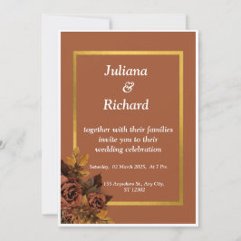 Classic Herfst Roos Uitnodiging