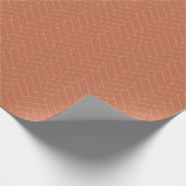 Classic Herringbone Terracotta Brown Pattern Cadeaupapier (Hoek)