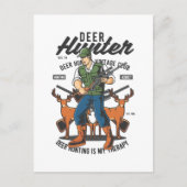 Classic  Hertenjager Quote Mancave Briefkaart (Voorkant)