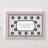 Classic Hex tegel design vrolijke vakantie kaart (Achterkant)