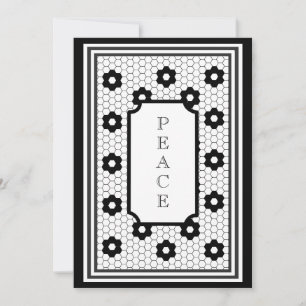 Classic Hex tegel ontwerp rust vakantie kaart