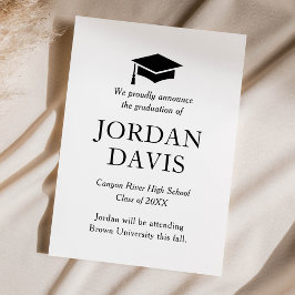 Classic High School Afstuderen Aankondiging