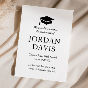 Classic High School Afstuderen Aankondiging