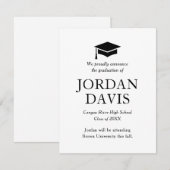 Classic High School Afstuderen Aankondiging (Voorkant / Achterkant)