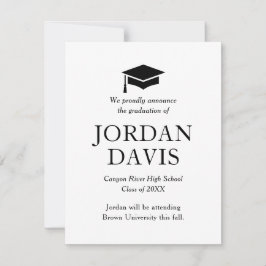 Classic High School Afstuderen Aankondiging